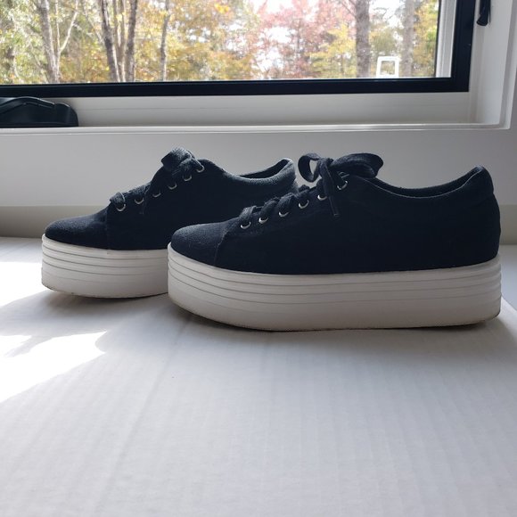 Forever 21 Canvas Platform Sneakers Size 6 - Picture 1 of 7